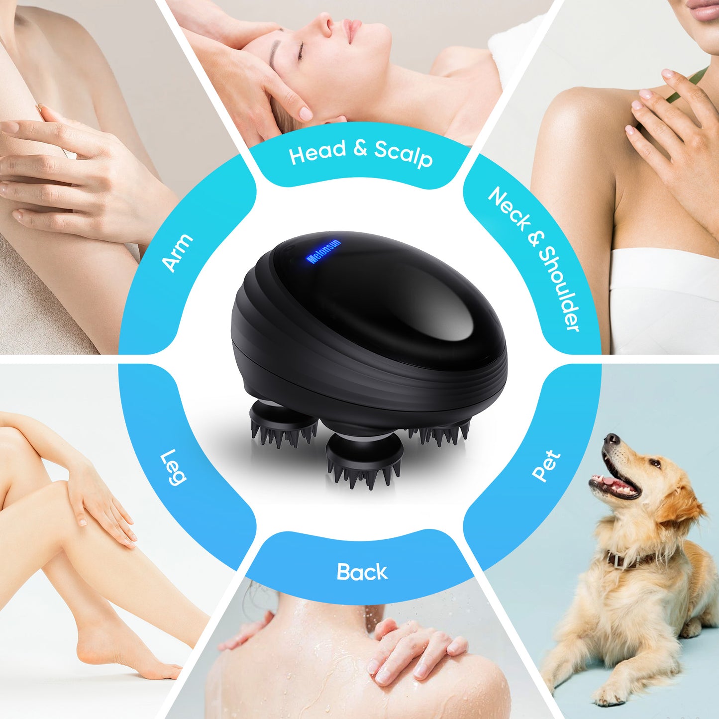 Electric Scalp Massager, Black