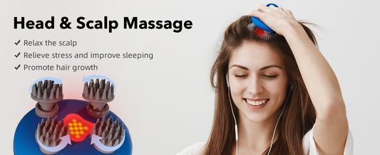 Head & scalp massager, relax scalp, relief stress and improve sleep, promote hair growth