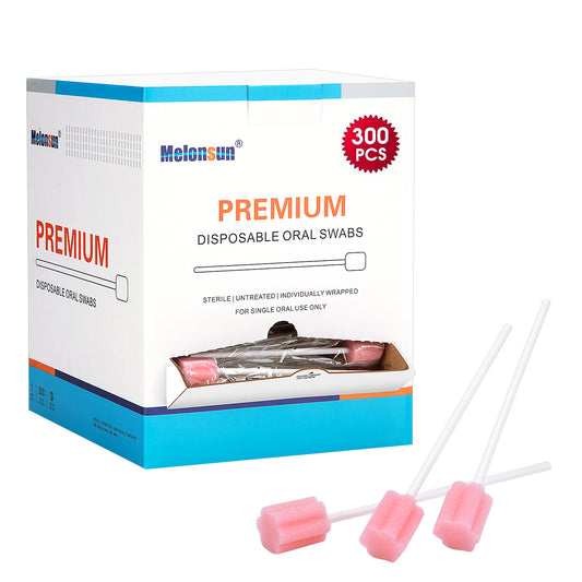 Disposable Oral Swabs - Blossom Pink