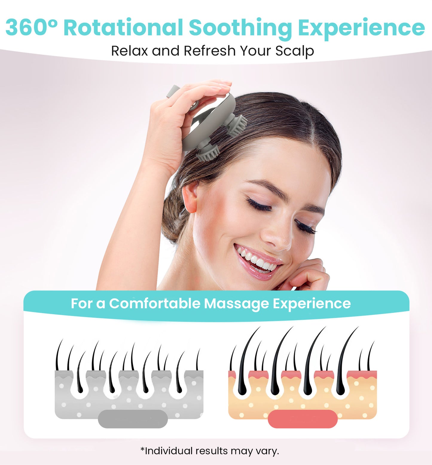 Scalp Massager, Silver